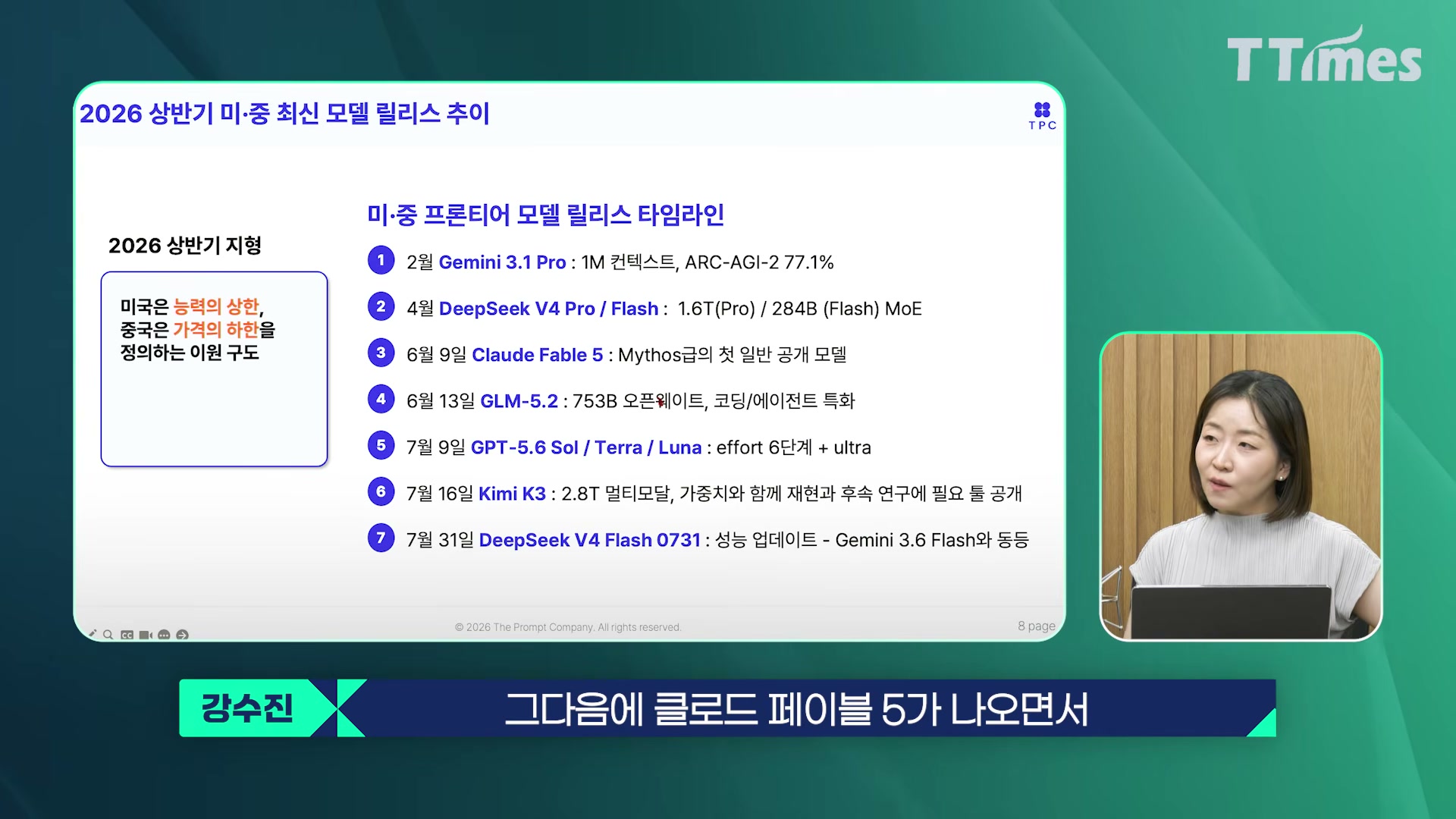 장면 4 — 2026 상반기 모델 타임라인