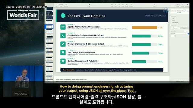 장면 4 — CCA 시험의 다섯 출제 영역과 비중