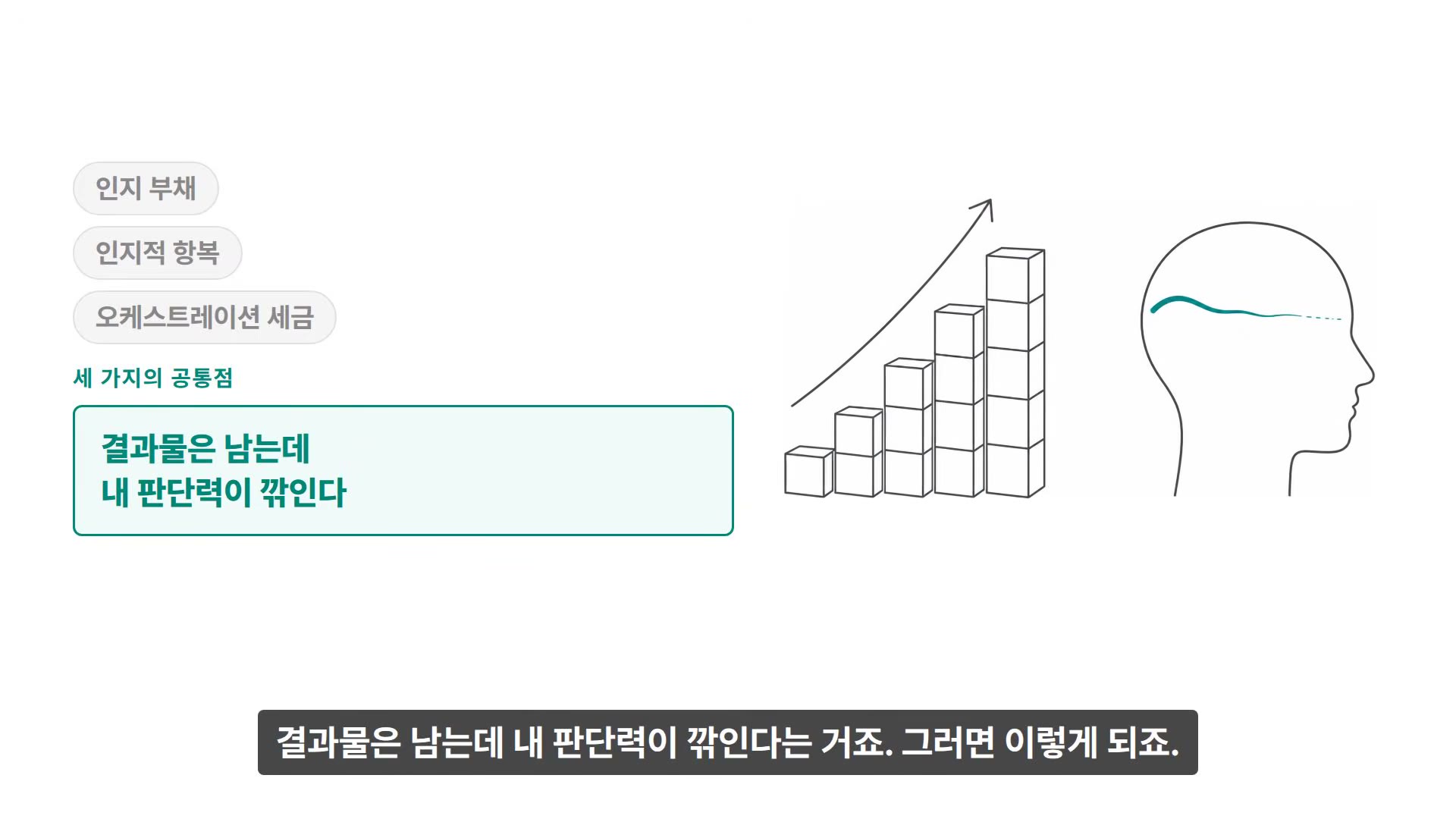 장면 21 — 인지 부채 · 인지적 항복 · 오케스트레이션 세금 → "결과물은 남는데 내 판단력이 깎인다"