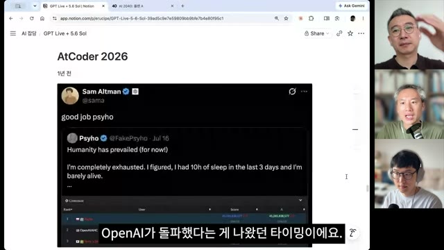 AtCoder 2026 — Sam Altman "good job psyho"와 리더보드