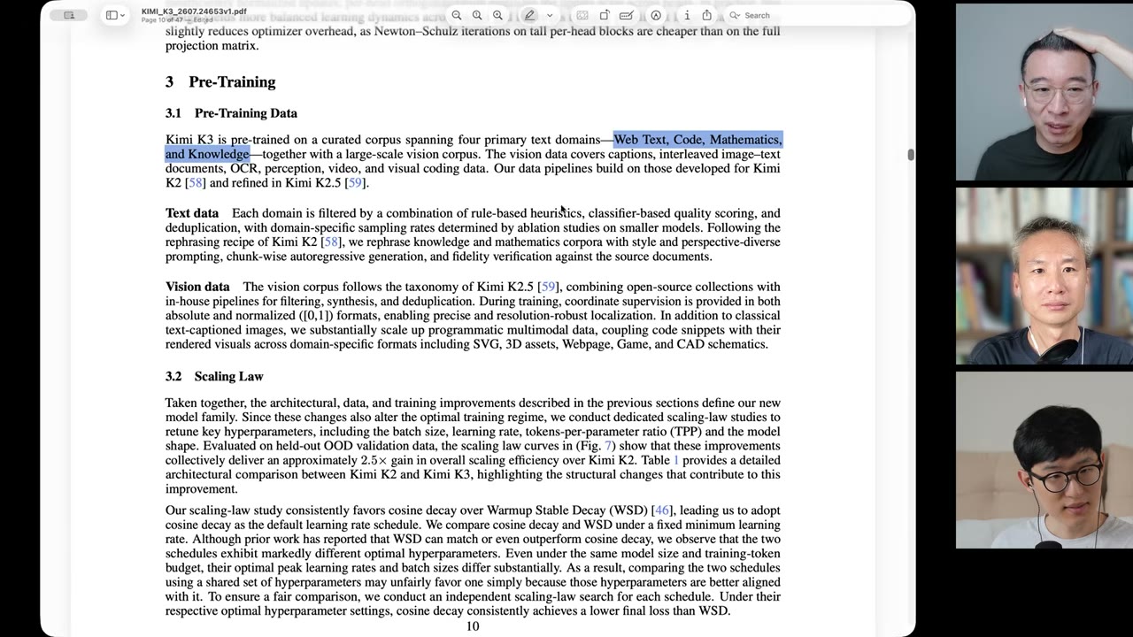 §3.1 Pre-Training Data와 §3.2 Scaling Law