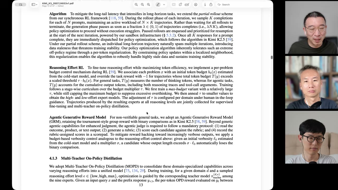 partial rollout, Reasoning Effort RL, Agentic GRM, MOPD