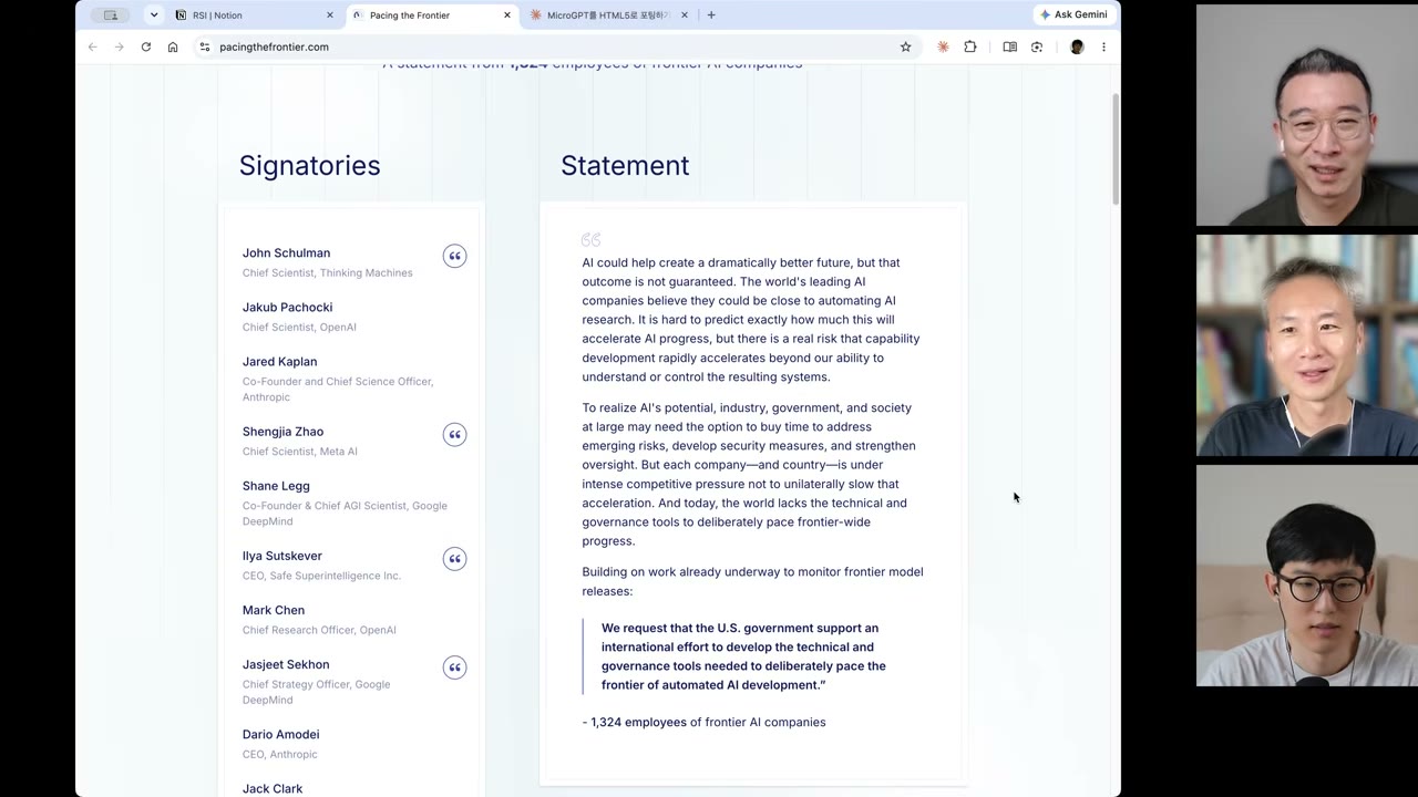 pacingthefrontier.com — 서명자와 성명 전문