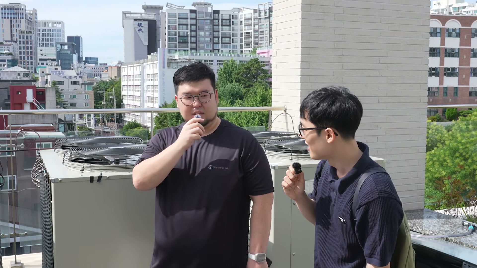 B300 시설의 옥상 냉각 설비