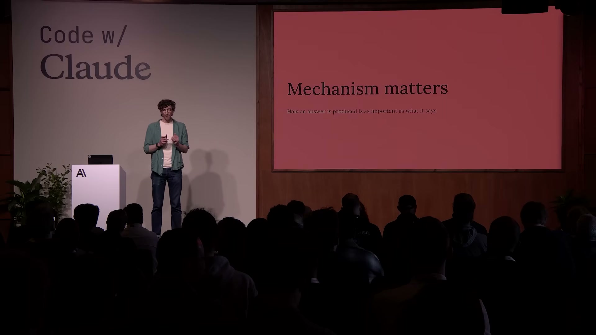 장면 3 — "Mechanism matters — How an answer is produced is as important as what it says"