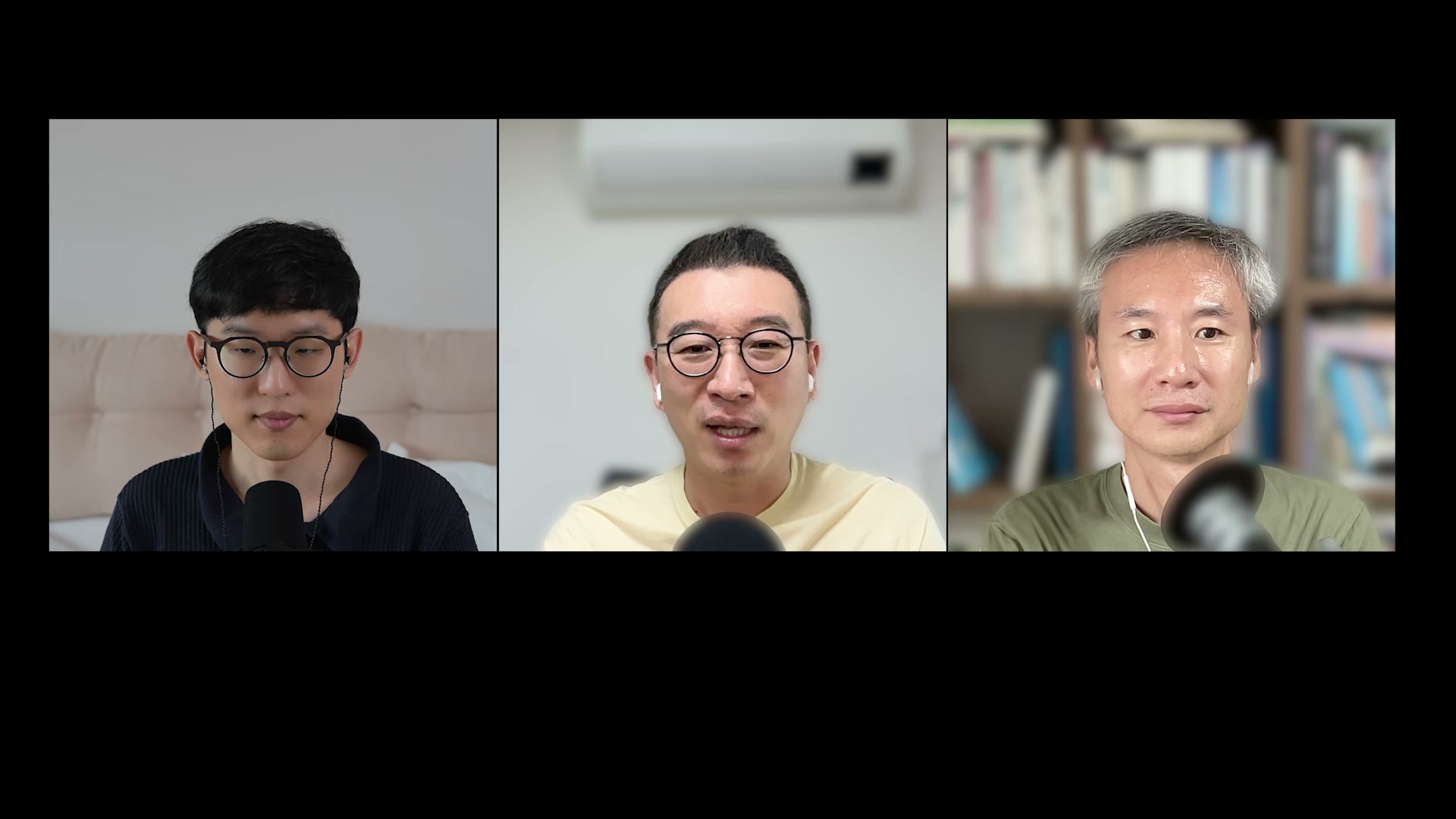 장면 1 — 세 출연자가 독파모 결과를 소개하는 도입부