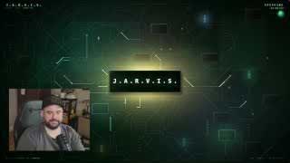 장면 3 — 회로 기판형 Jarvis visualizer와 작은 화자 화면