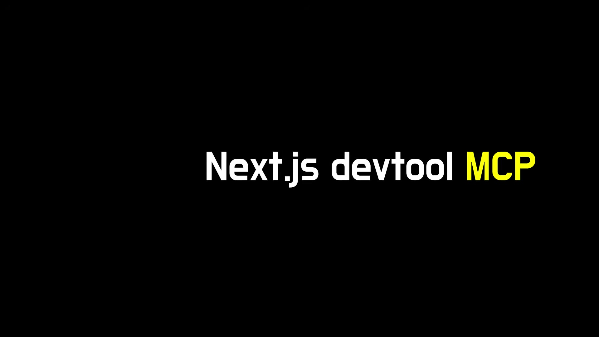 장면 15 — Next.js devtool MCP 타이틀 카드